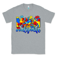 Heather Grey Mom Autism life Classic Tee - CowGirlArtShop