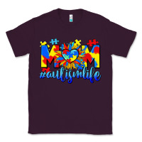 Plum Mom Autism life Classic Tee - CowGirlArtShop