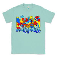 Seafoam Mom Autism life Classic Tee - CowGirlArtShop