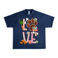Navy Tie dye easter love dog paw Urban Heavy Tee - BundleAndBundleShop