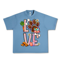 Pebble Blue Tie dye easter love dog paw Urban Heavy Tee - BundleAndBundleShop