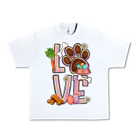 White Tie dye easter love dog paw Urban Heavy Tee - BundleAndBundleShop
