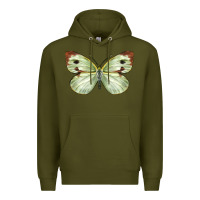 Army Green Cabbage Butterfly Premium Hoodie - LillyAllenDesigns