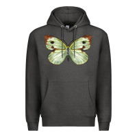 Charcoal Heather Cabbage Butterfly Premium Hoodie - LillyAllenDesigns