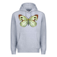 Heather Grey Cabbage Butterfly Premium Hoodie - LillyAllenDesigns