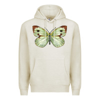 Oatmeal Heather Cabbage Butterfly Premium Hoodie - LillyAllenDesigns
