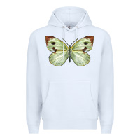 White Cabbage Butterfly Premium Hoodie - LillyAllenDesigns