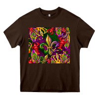 Chocolate Brown mardi gras Heavy Core Tee - CowGirlArtShop