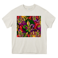 Cream mardi gras Heavy Core Tee - CowGirlArtShop