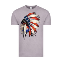 Vintage Zinc 4th of July Indian Headdress Gypsy Spirit Skull Vintage Tee - Jasminsmagicworld