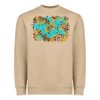 Mushroom glitter leopard turquoise background Heavyweight Sweatshirt - AdoDesignShop