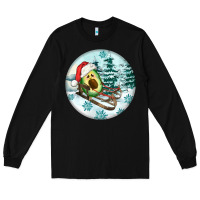 Black Slide Avocado Long Sleeve Tee - FaDigitalArtStudio