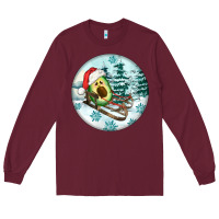 Burgundy Slide Avocado Long Sleeve Tee - FaDigitalArtStudio