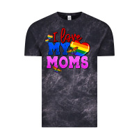Cloud Black I love my moms Vintage Tee - FaDigitalArtStudio