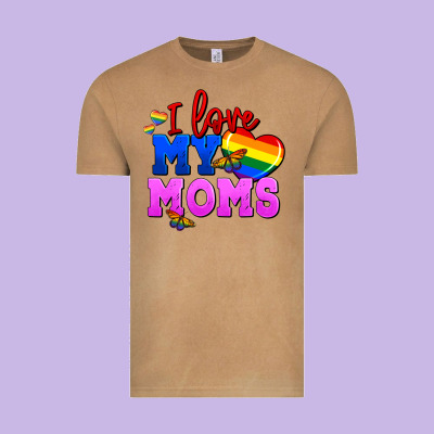 I Love My Moms Vintage Tee Designed By Fadigitalartstudio