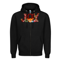 Black joy reindeer Zipper Hoodie - AdoDesignShop