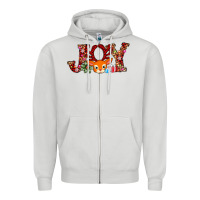 Dove Grey joy reindeer Zipper Hoodie - AdoDesignShop
