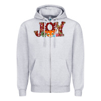 Heather Grey joy reindeer Zipper Hoodie - AdoDesignShop