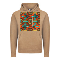 Vintage Coffee native american aztec seamless pattern 2 Vintage Hoodie - BundleAndBundleShop
