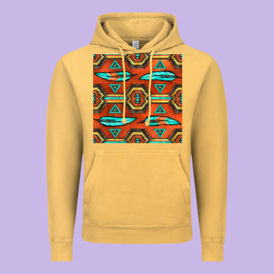 Native American Aztec Seamless Pattern 2 Vintage Hoodie Designed By Bundleandbundleshop