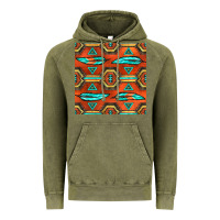 Vintage Olive native american aztec seamless pattern 2 Vintage Hoodie - BundleAndBundleShop