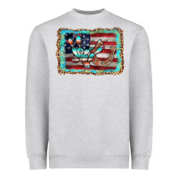 Heather Grey flag cactus horseshoe Heavyweight Sweatshirt - AdoDesignShop