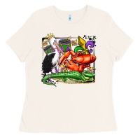 Bone mardi gras pelican crawfish crocodile Ladies Tee - OliviaCreatesArt