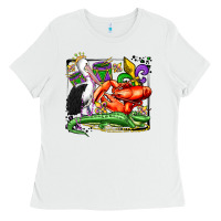 Mardi Gras Pelican Crawfish Crocodile Ladies Tee | Teevron