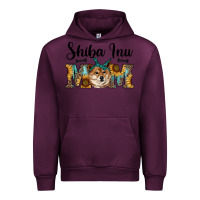 Mauve Wine western shiba inu mom Urban Hoodie - RanaPortraitStore
