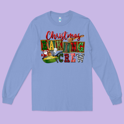 Christmas Baking Crew Long Sleeve Tee Designed By Fadigitalartstudio