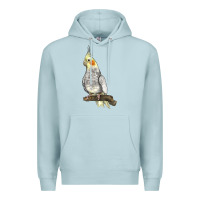 Blue Mist Cocktail Parrot Premium Hoodie - LillyAllenDesigns