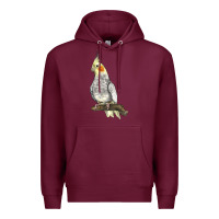 Burgundy Cocktail Parrot Premium Hoodie - LillyAllenDesigns