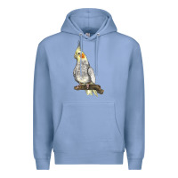 Colony Blue Cocktail Parrot Premium Hoodie - LillyAllenDesigns