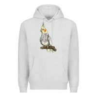 Dove Grey Cocktail Parrot Premium Hoodie - LillyAllenDesigns