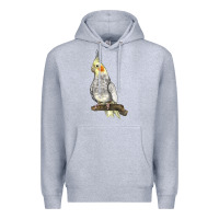 Heather Grey Cocktail Parrot Premium Hoodie - LillyAllenDesigns