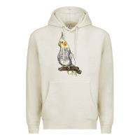 Oatmeal Heather Cocktail Parrot Premium Hoodie - LillyAllenDesigns