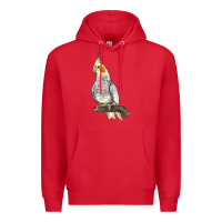 Red Cocktail Parrot Premium Hoodie - LillyAllenDesigns