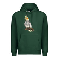 Sports Green Cocktail Parrot Premium Hoodie - LillyAllenDesigns