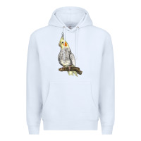 White Cocktail Parrot Premium Hoodie - LillyAllenDesigns