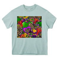 Mardi Gras Hearts Heavy Core Tee | Teevron
