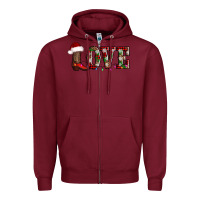Burgundy love christmas boots Zipper Hoodie - AdoDesignShop