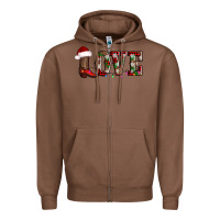 Chestnut love christmas boots Zipper Hoodie - AdoDesignShop