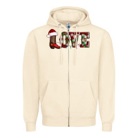 Sandshell love christmas boots Zipper Hoodie - AdoDesignShop
