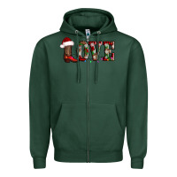 Sports Green love christmas boots Zipper Hoodie - AdoDesignShop