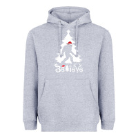 Heather Grey bigfoot christmas shirt Heavyweight Hoodie - DesigneFamous