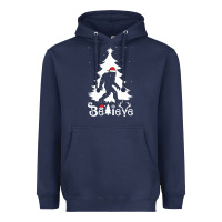 Navy bigfoot christmas shirt Heavyweight Hoodie - DesigneFamous