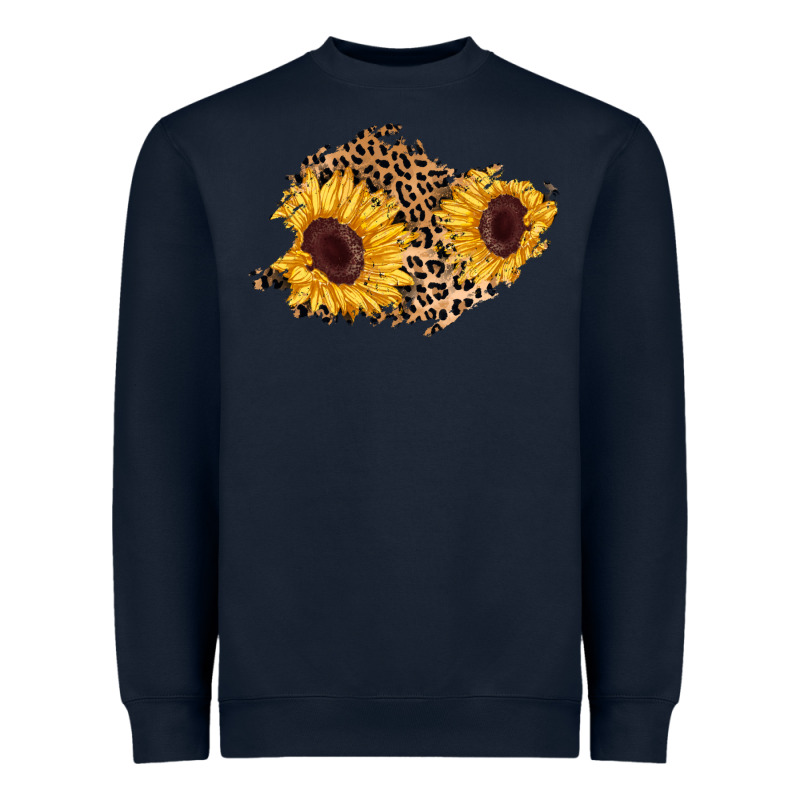 Sunflower Leopard Patch Heavyweight Sweatshirt by AdoDesignShop | Teevron