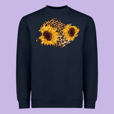 Sunflower Leopard Patch Heavyweight Sweatshirt Designed By Adodesignshop