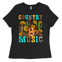 Black country music western olivia Ladies Tee - OliviaCreatesArt