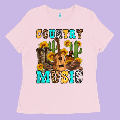 Country Music Western Olivia Ladies Tee Designed By Oliviacreatesart